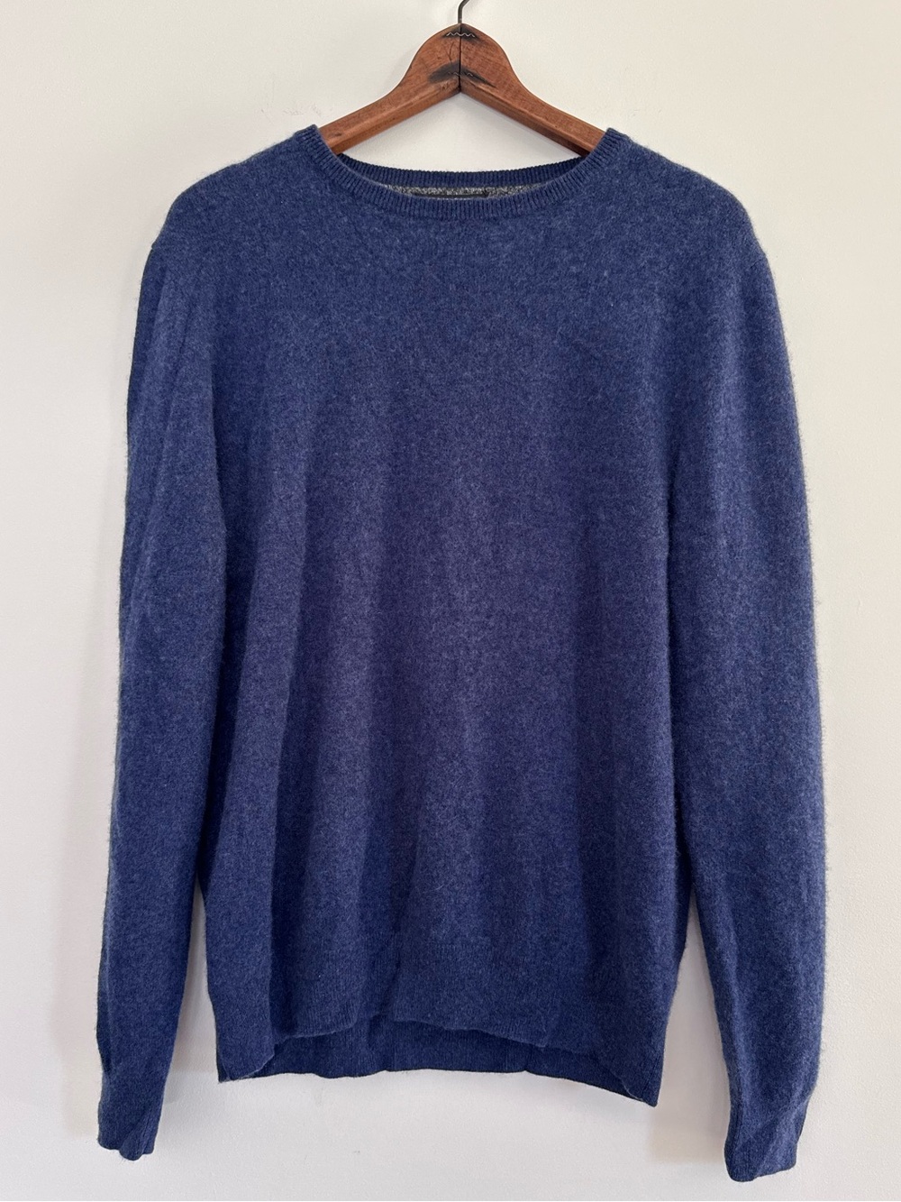 Men's Nordstrom Cashmere Men's Shop Crewneck Sweater in Blue Chinoise Large